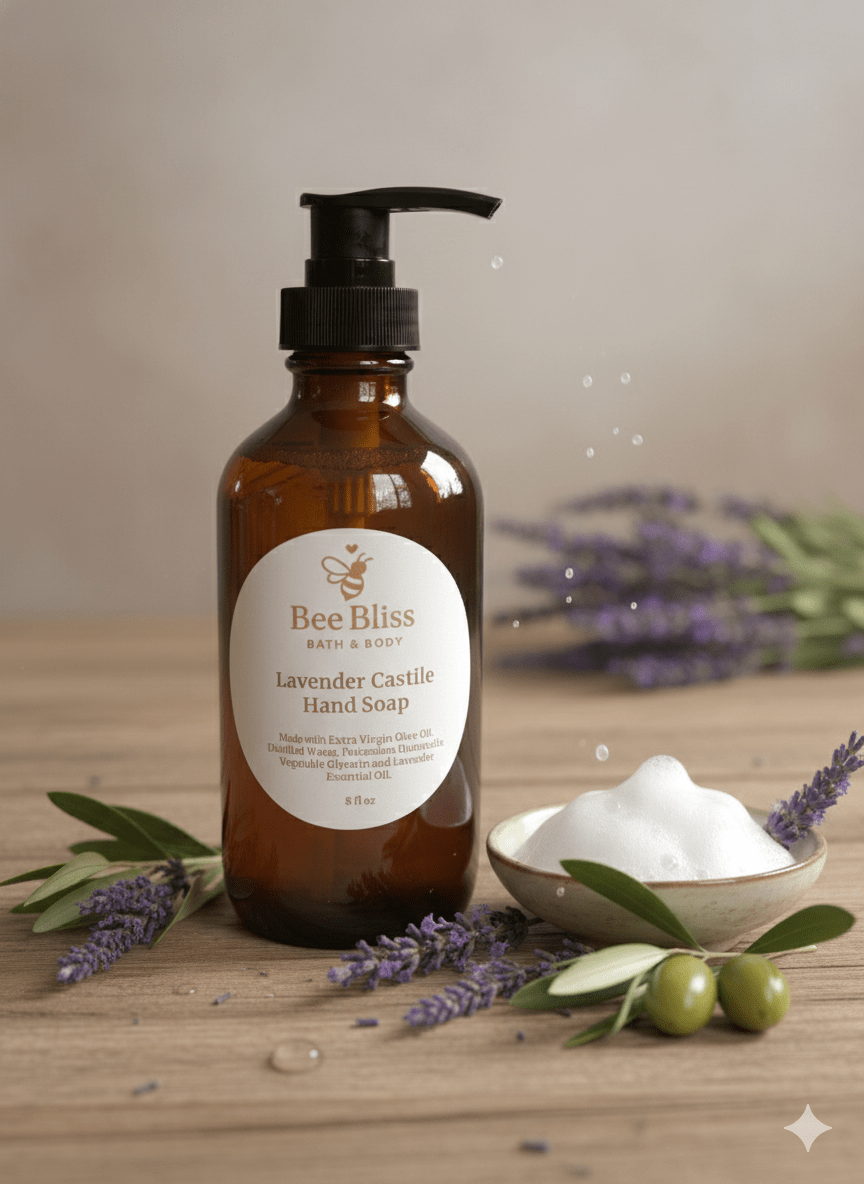 Lavender Castile Liquid Hand Soap - Bee Bliss Bath and Body