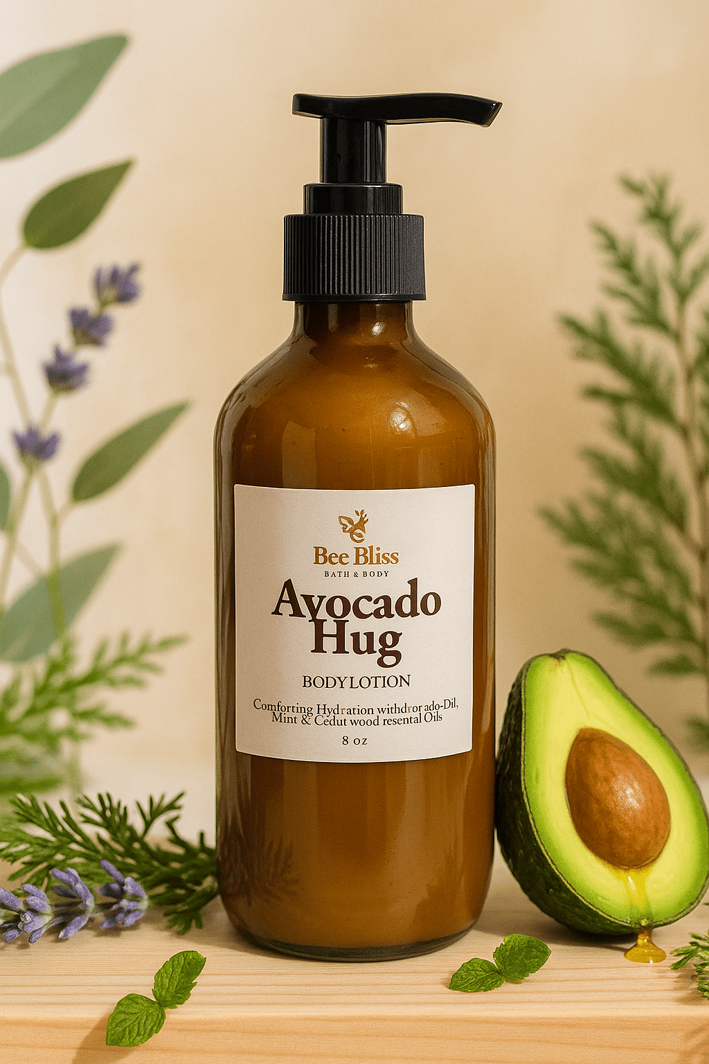 Avocado Hug Body Lotion Cream - Bee Bliss Bath and Body