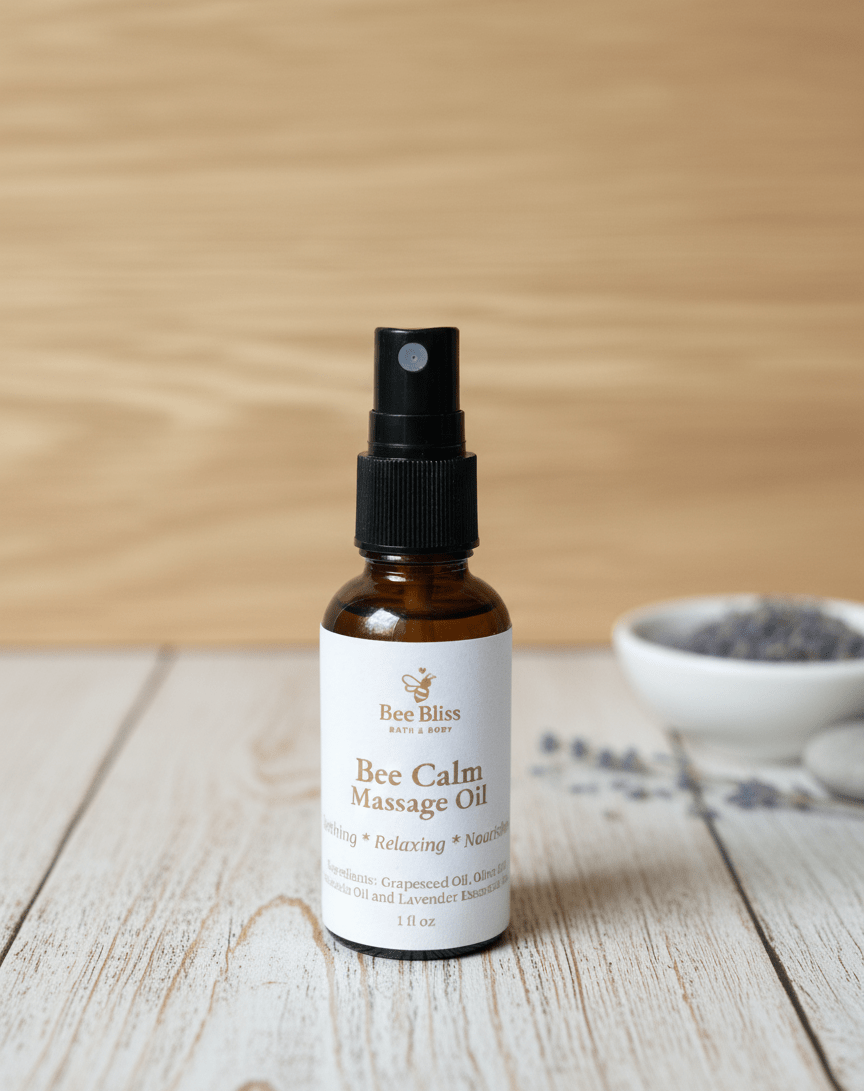 Bee Calm Lavender Massage Oil - Bee Bliss Bath and Body