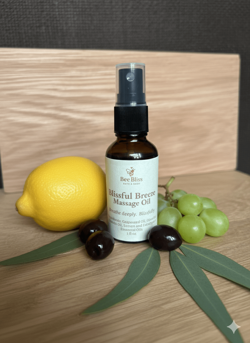 Blissful Breeze Massage Oil - Bee Bliss Bath and Body