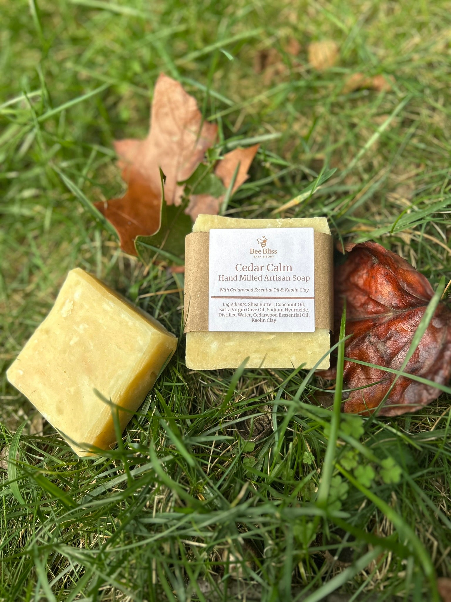 Bee Bliss Cedar Calm French Milled Artisan Soap - Bee Bliss Bath and Body