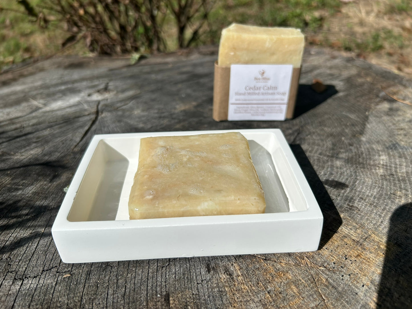 Bee Bliss Cedar Calm French Milled Artisan Soap - Bee Bliss Bath and Body