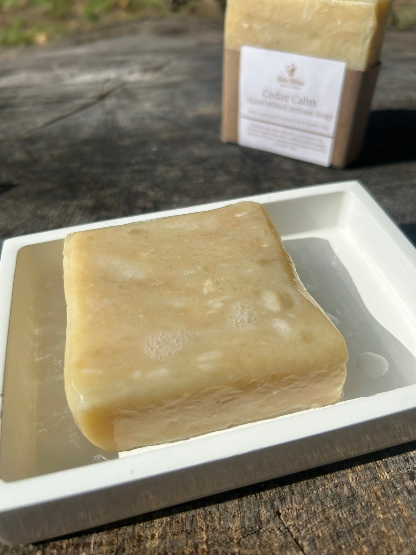 Bee Bliss Cedar Calm French Milled Artisan Soap - Bee Bliss Bath and Body