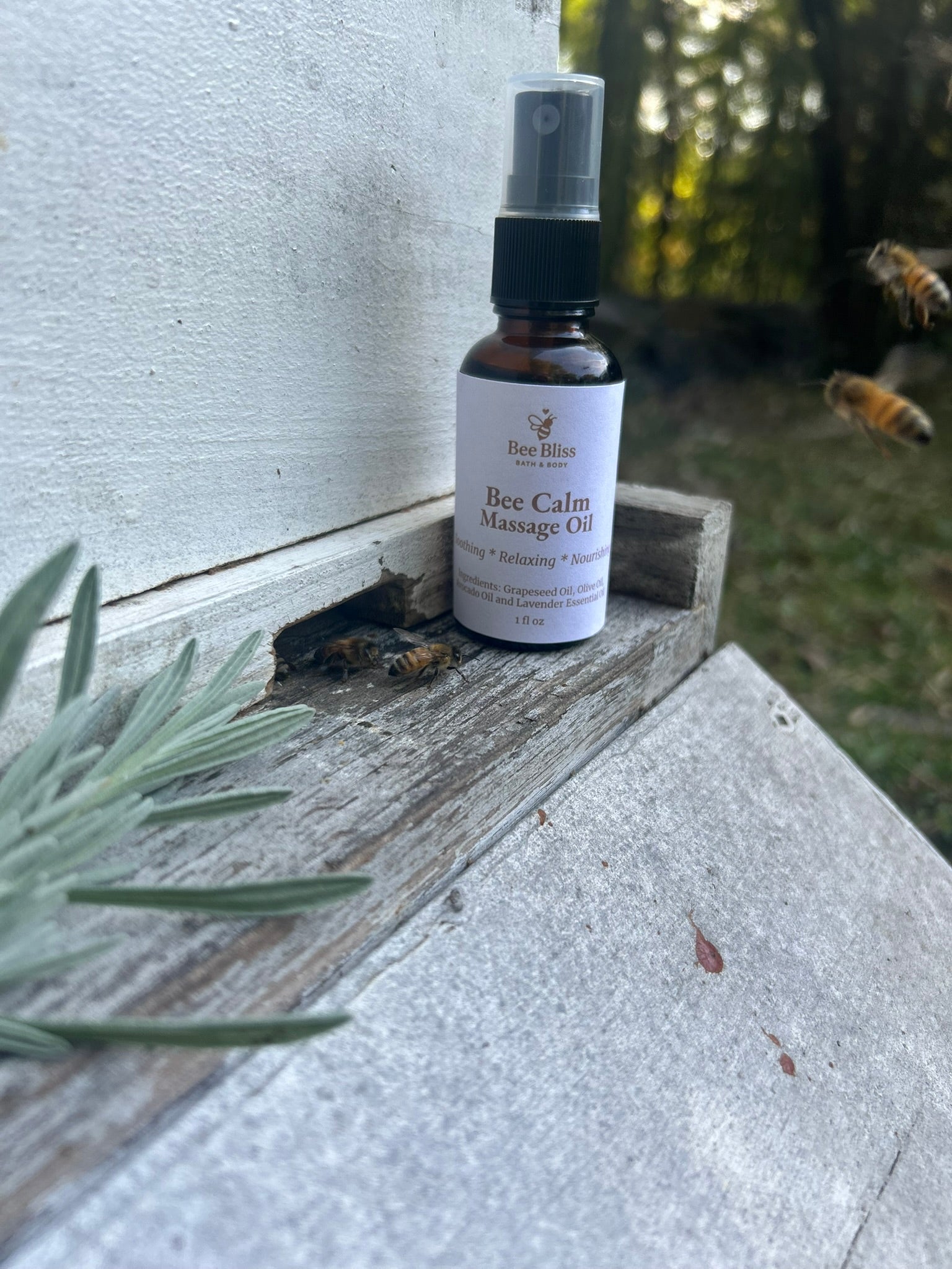 Bee Calm Lavender Massage Oil - Bee Bliss Bath and Body