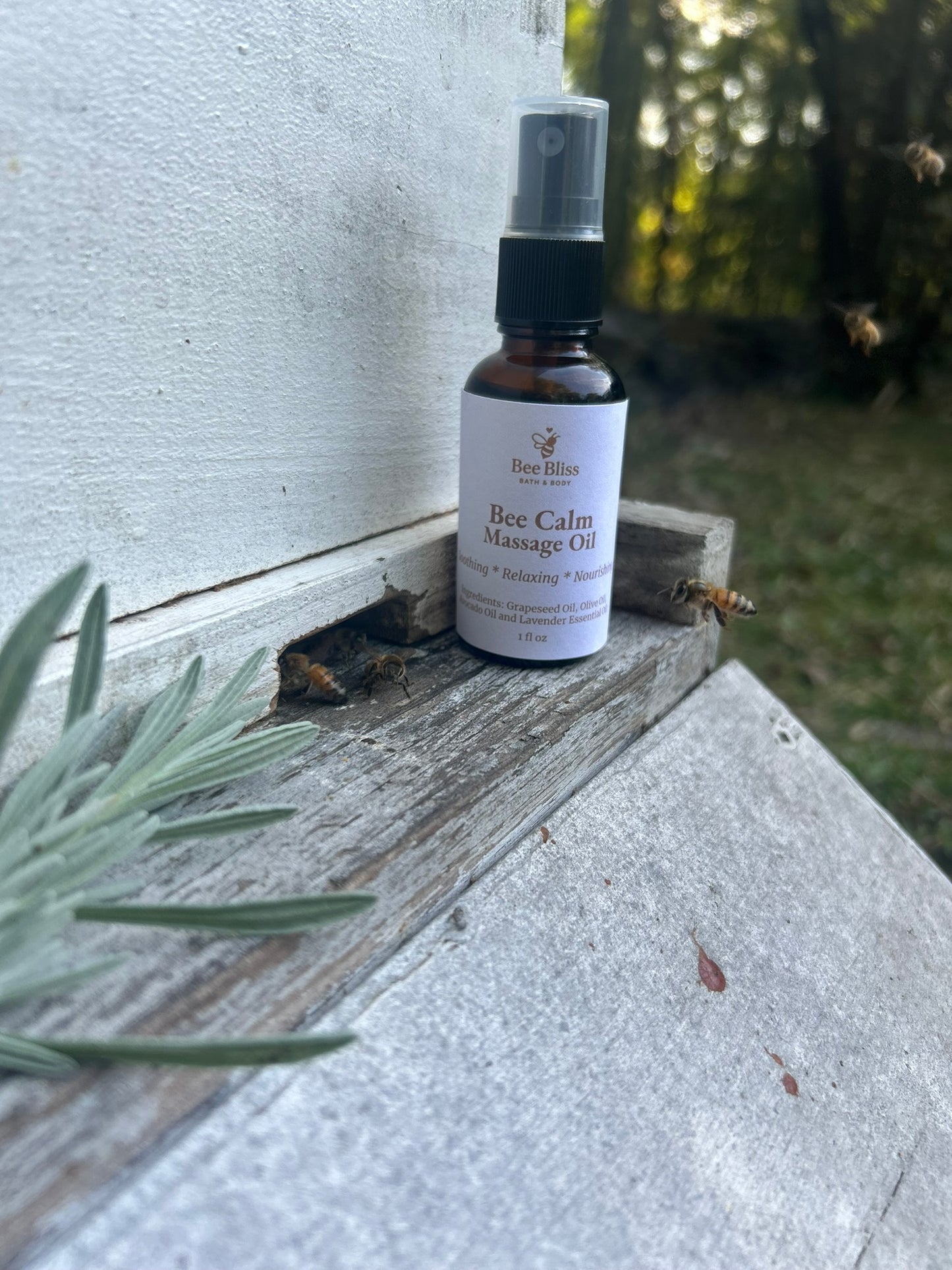 Bee Calm Lavender Massage Oil - Bee Bliss Bath and Body