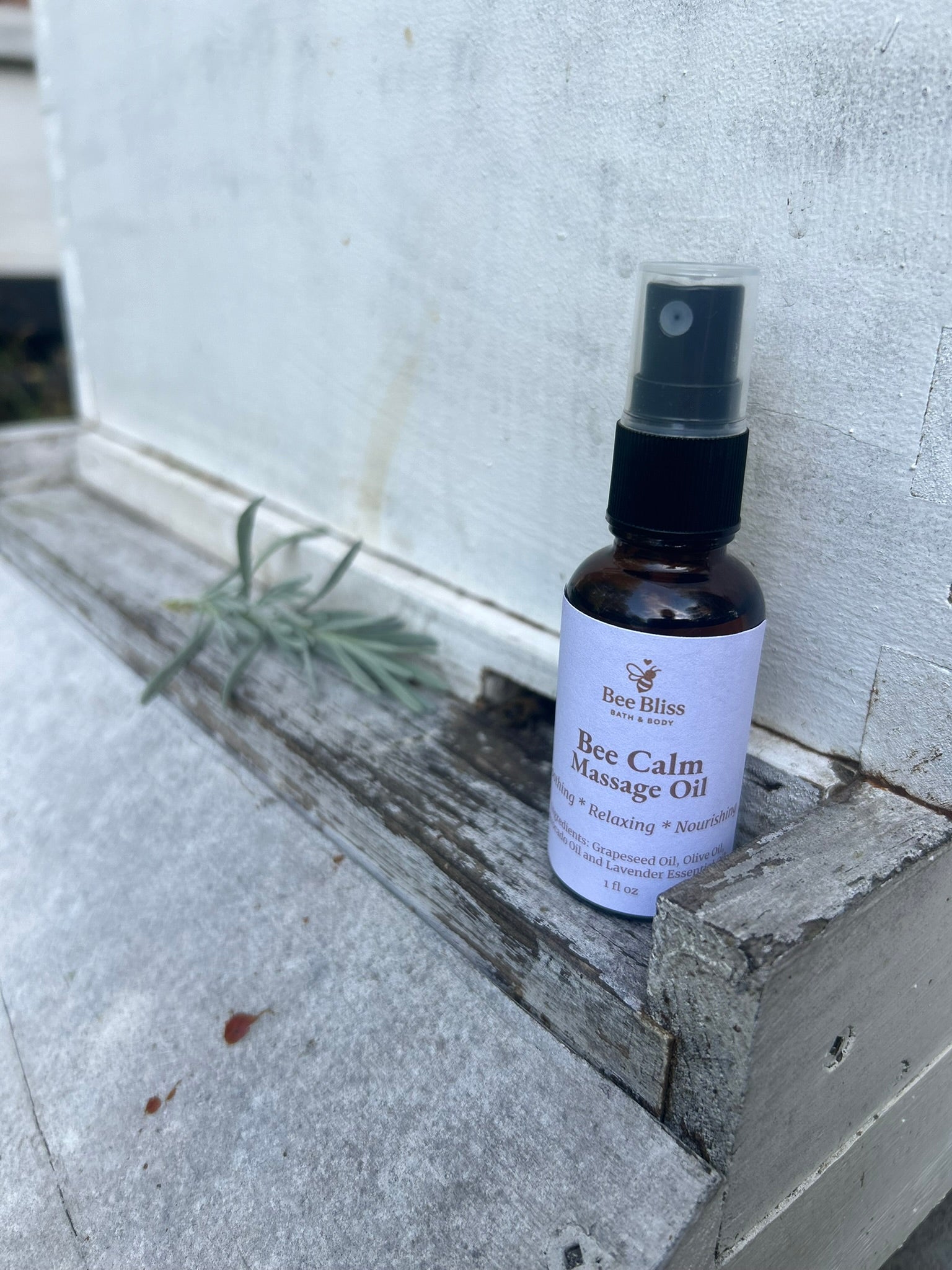 Bee Calm Lavender Massage Oil - Bee Bliss Bath and Body