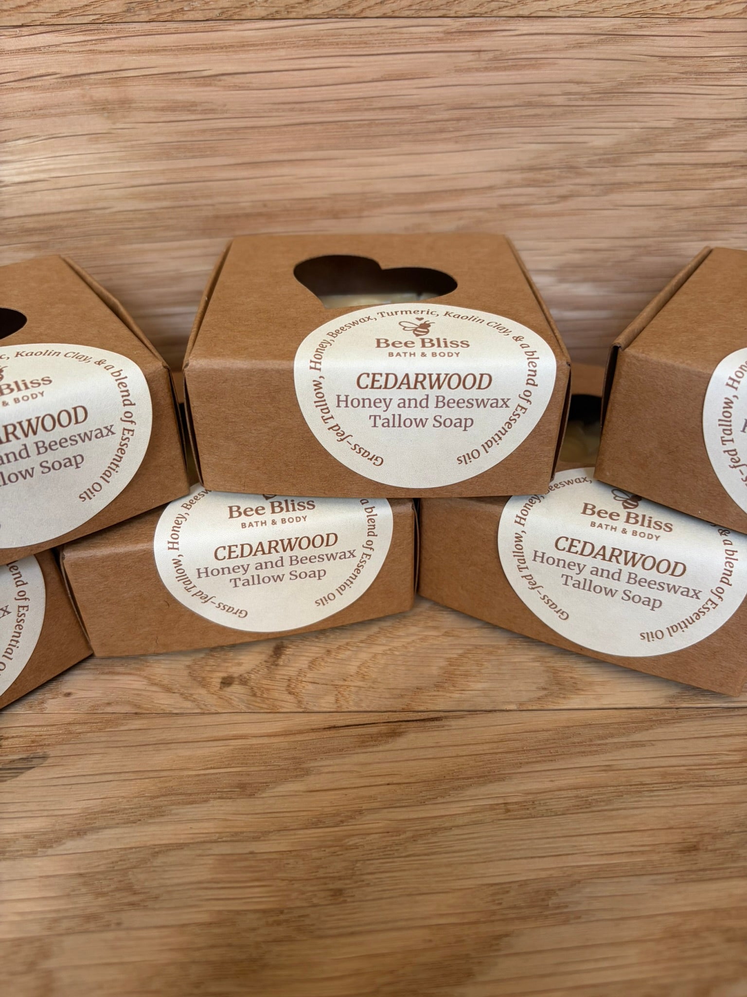 Cedarwood Honey and Beeswax Tallow Soap - Bee Bliss Bath and Body