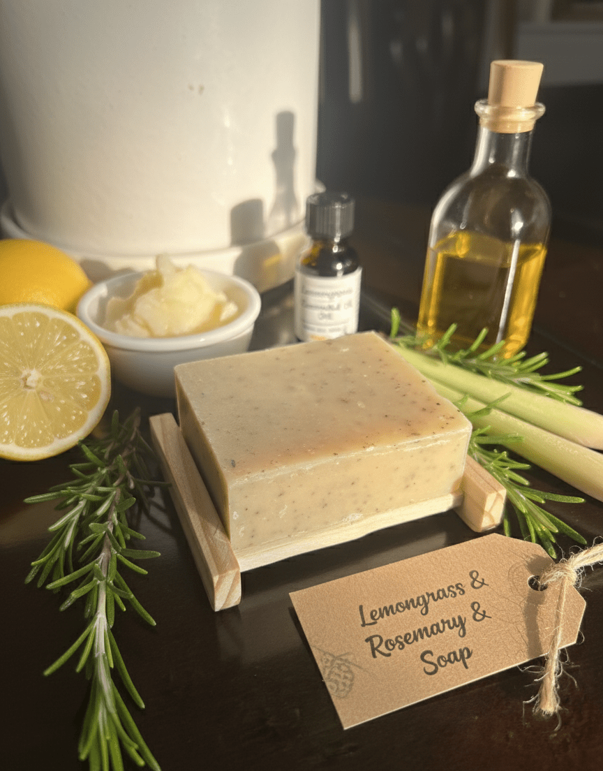 Invigorating Lemongrass Handcrafted Moisturizing Soap - Bee Bliss Bath and Body